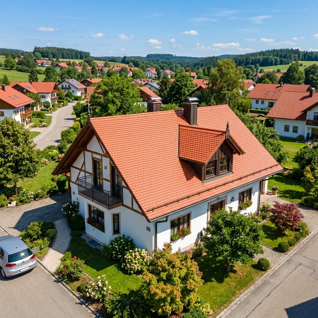Dachbeschichtung – frisch versiegelte Dachziegel